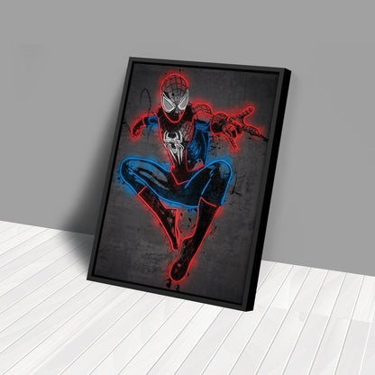 Spider-Man Canvas | Marvel Neon Wall Art