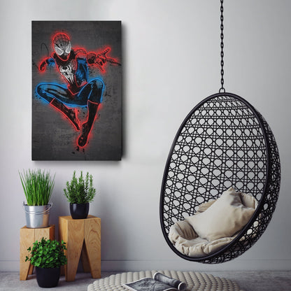 Spider-Man Canvas | Marvel Neon Wall Art