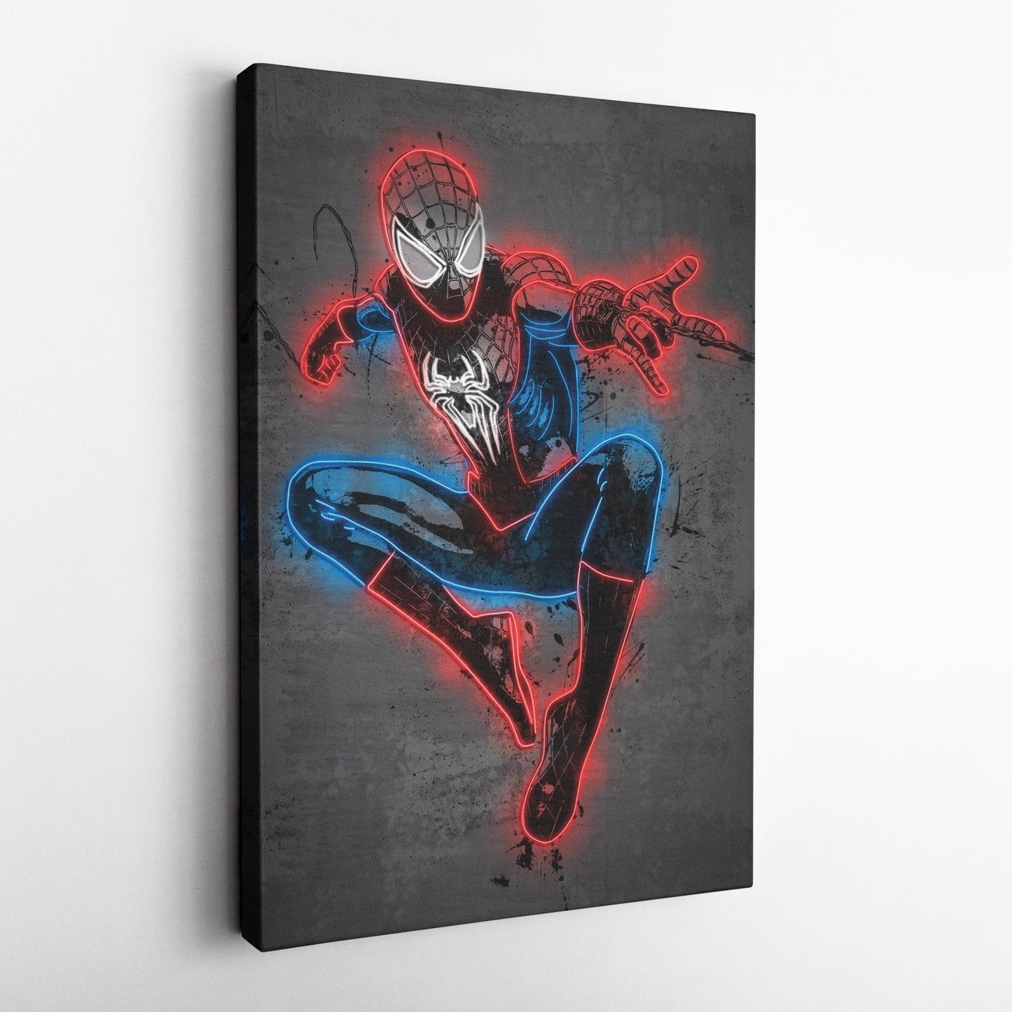 Spider-Man Canvas | Marvel Neon Wall Art