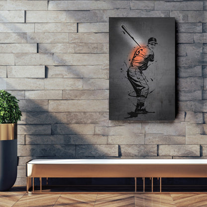 Stan Musial Neon Canvas Art | Modern Wall Decor for Cardinals Fans