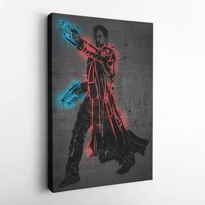 Star-Lord Canvas | Marvel Neon Wall Art