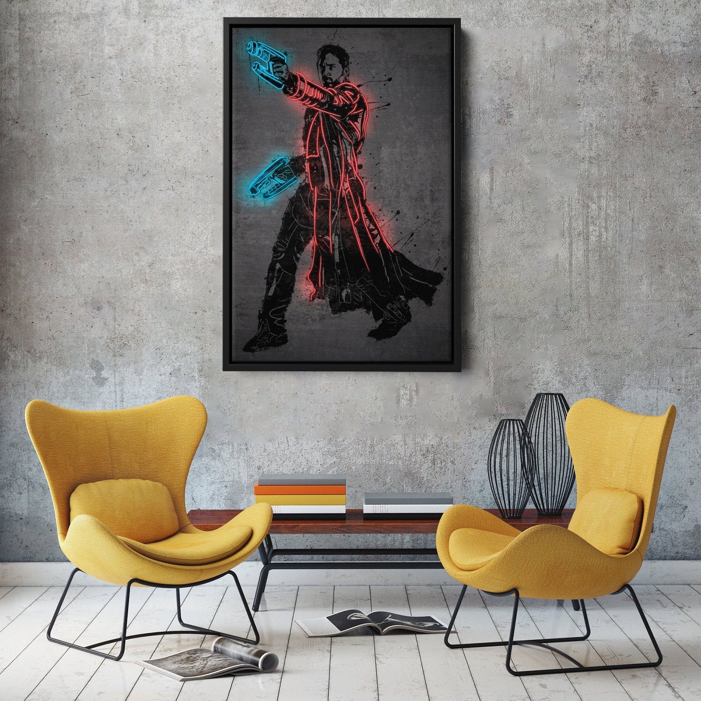 Star-Lord Canvas | Marvel Neon Wall Art