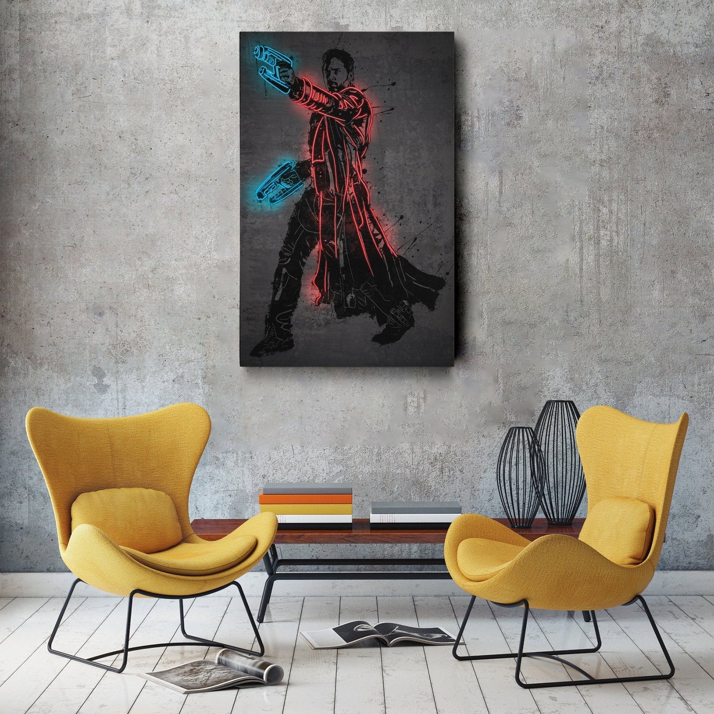Star-Lord Canvas | Marvel Neon Wall Art