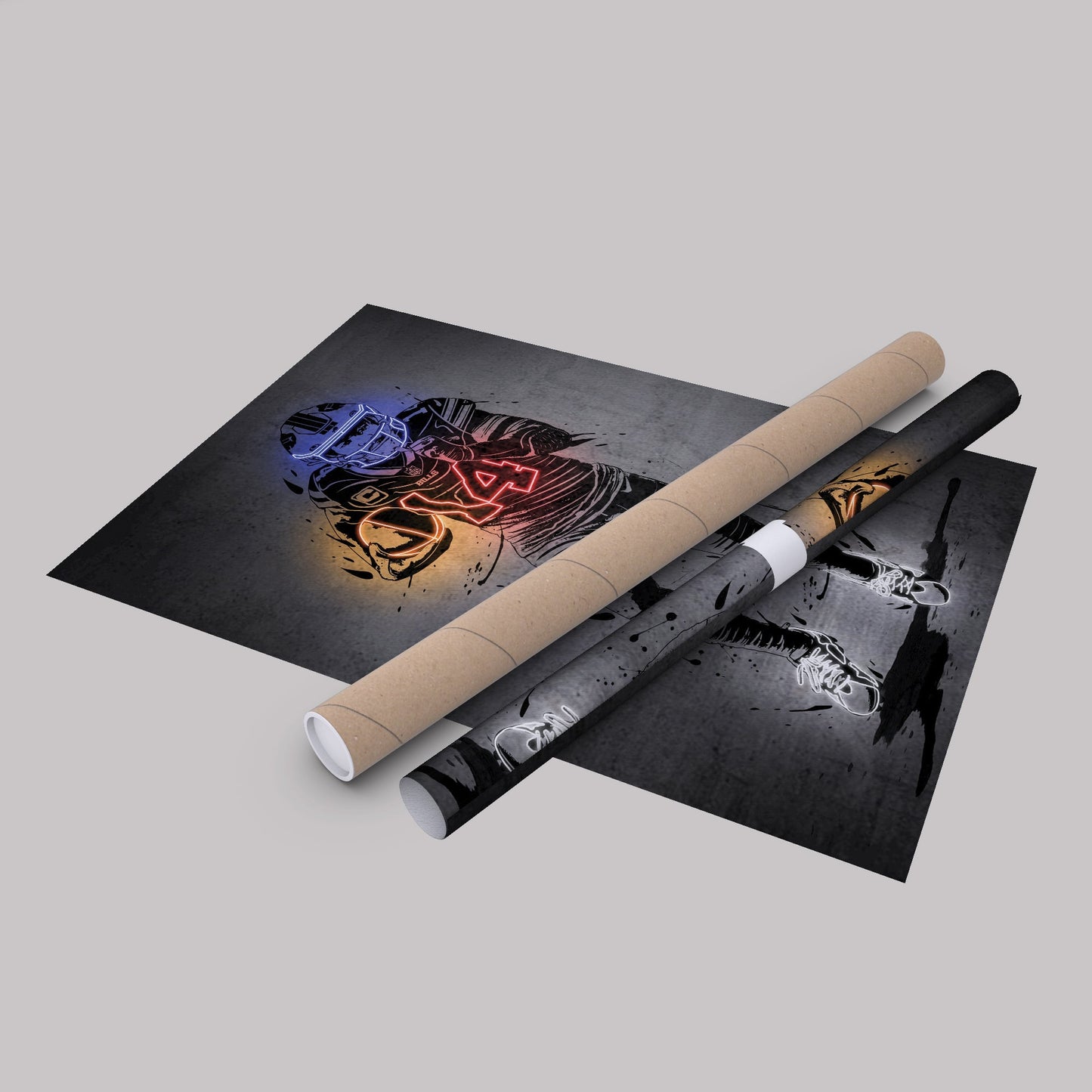 Stefon Diggs Neon Canvas Art | Modern Wall Decor for Bills Fans