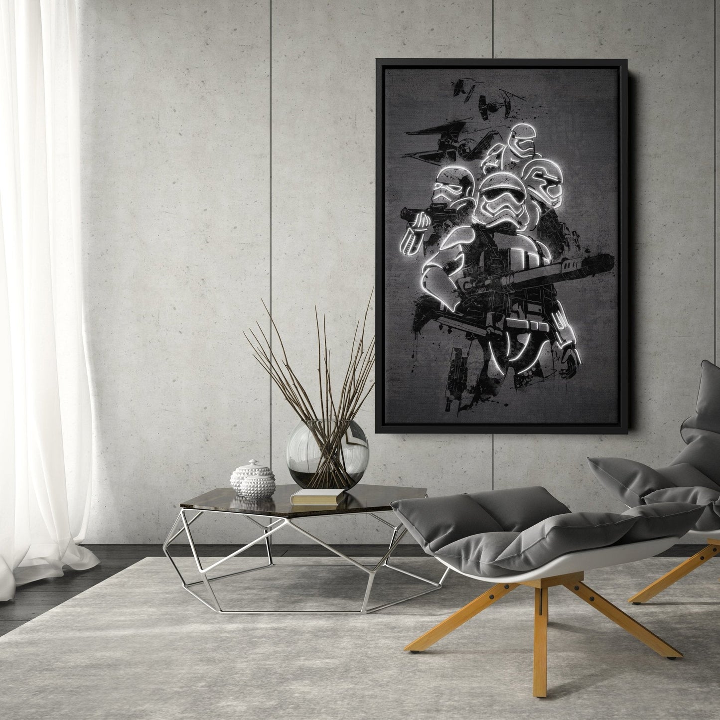 Stormtrooper Canvas | Star Wars Neon Wall Art