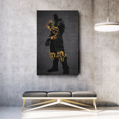 Thanos Canvas | Marvel Neon Wall Art