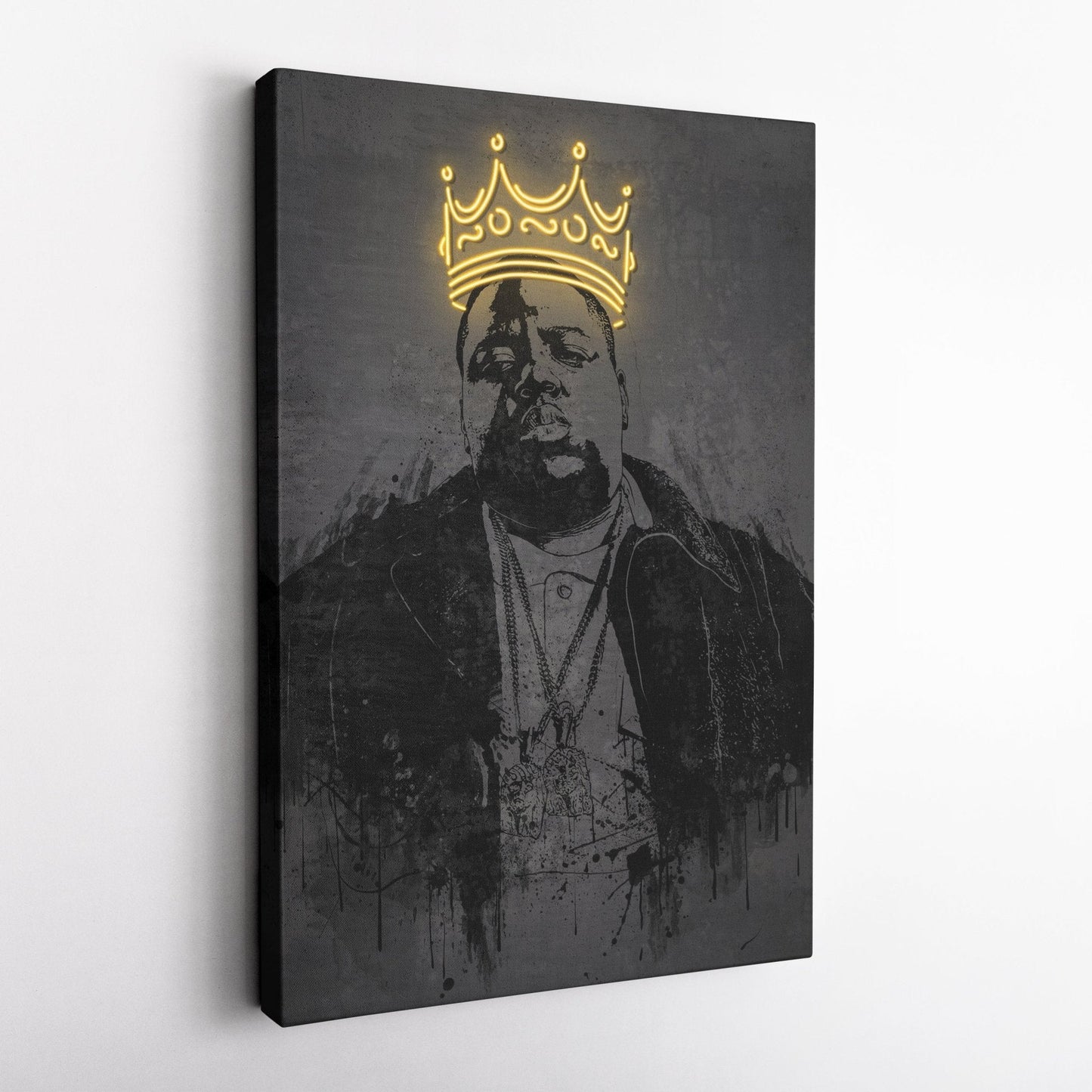 The Notorious B.I.G Neon Canvas Art | Music Wall Decor