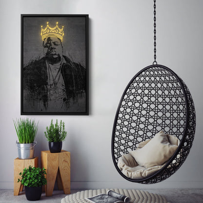 The Notorious B.I.G Neon Canvas Art | Music Wall Decor