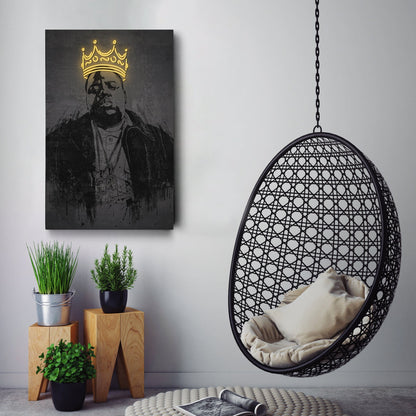 The Notorious B.I.G Neon Canvas Art | Music Wall Decor