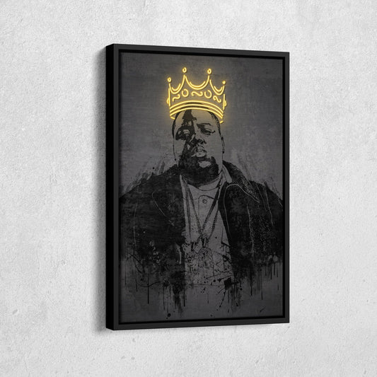The Notorious B.I.G Neon Canvas Art | Music Wall Decor