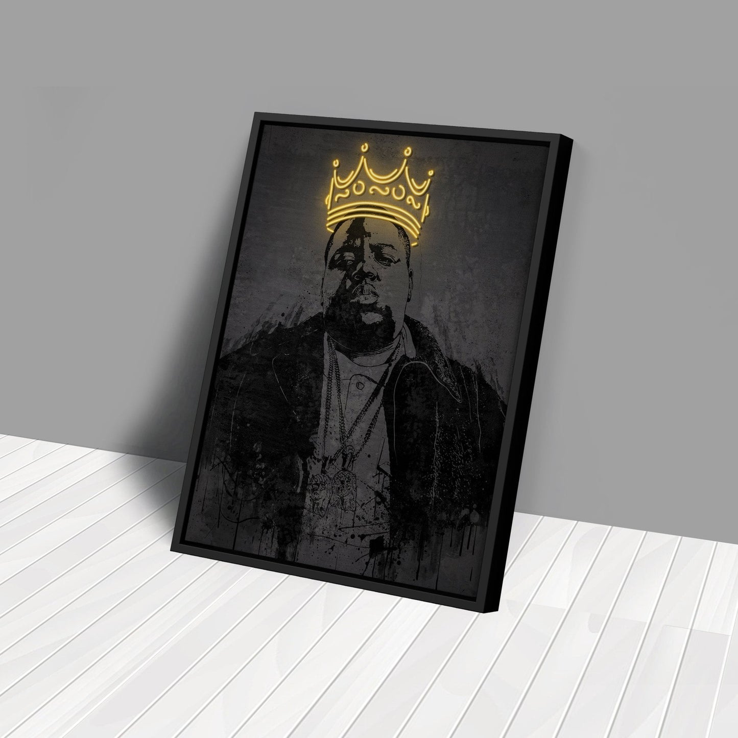 The Notorious B.I.G Neon Canvas Art | Music Wall Decor