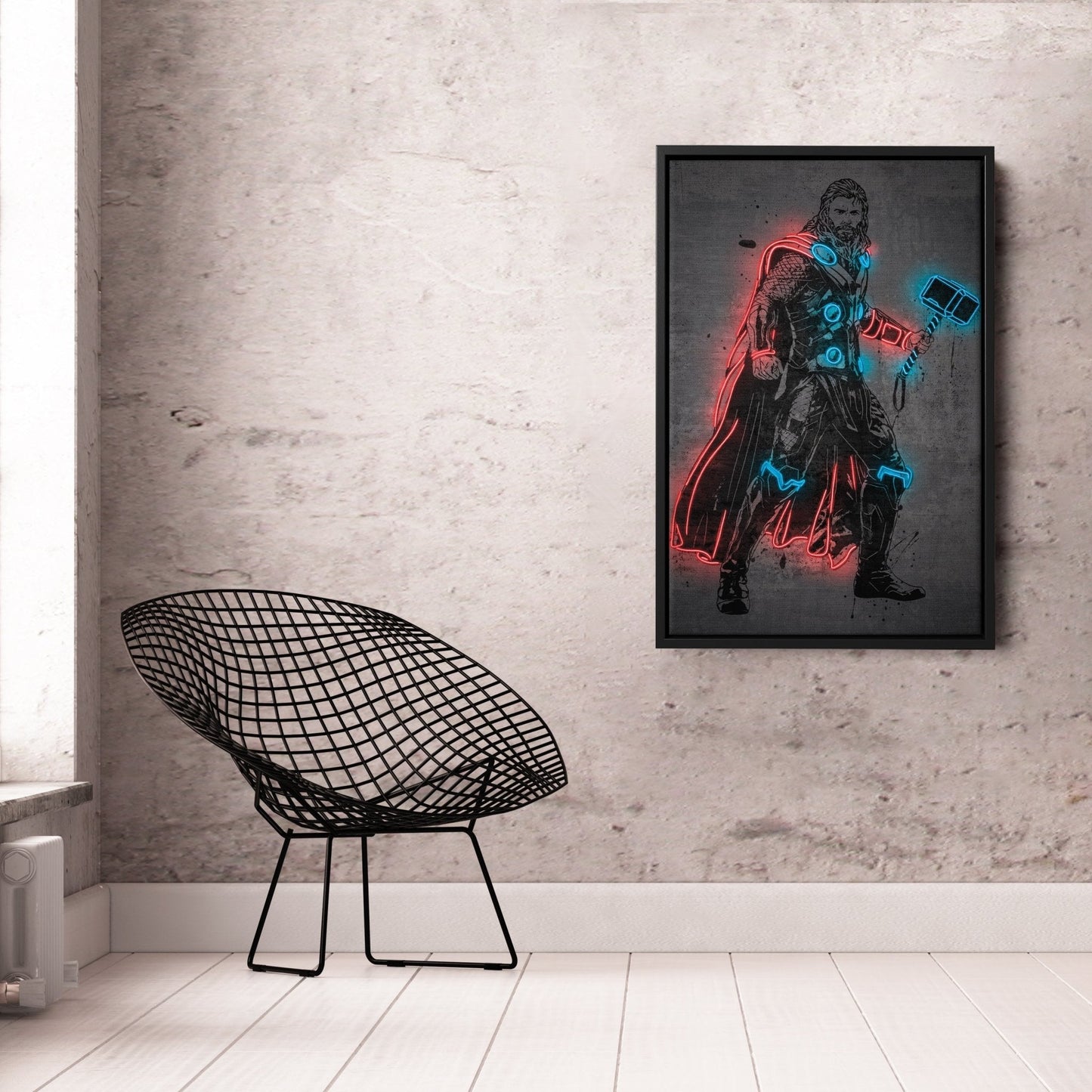 Thor Canvas | Marvel Neon Wall Art