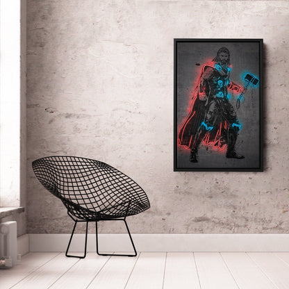 Thor Canvas | Marvel Neon Wall Art