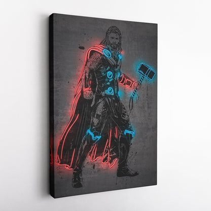Thor Canvas | Marvel Neon Wall Art