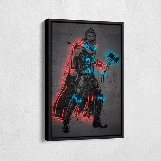 Thor Canvas | Marvel Neon Wall Art