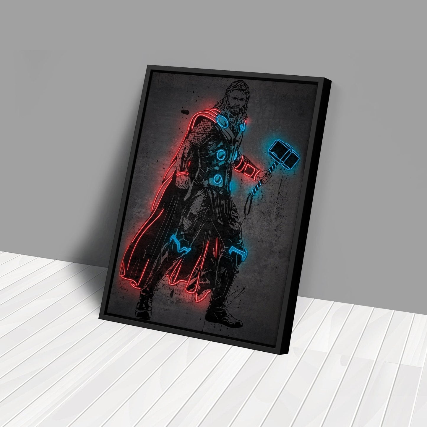 Thor Canvas | Marvel Neon Wall Art