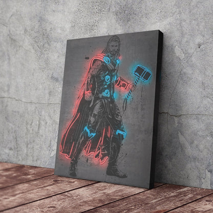 Thor Canvas | Marvel Neon Wall Art