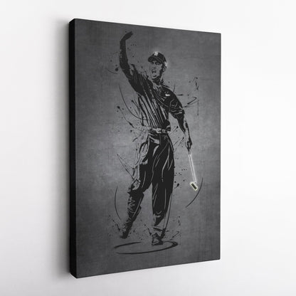 Tiger Woods Neon Canvas Art | Modern Wall Decor for Golf Fans