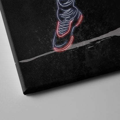 Tom Brady Neon Canvas Art | Patriots Wall Decor