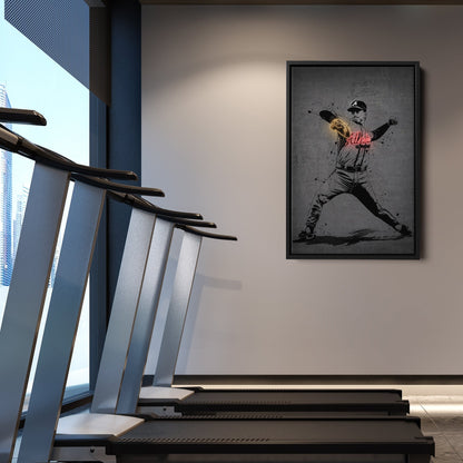 Tom Glavine Neon Canvas Art | Modern Wall Decor for Braves Fans
