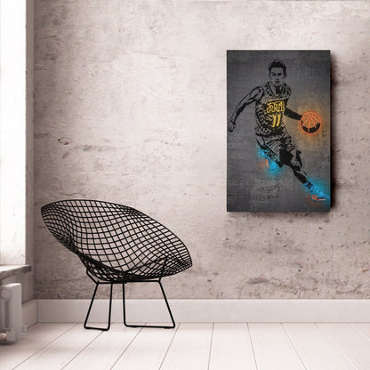 Trae Young Neon Canvas Art | Modern Wall Decor for Hawks Fans