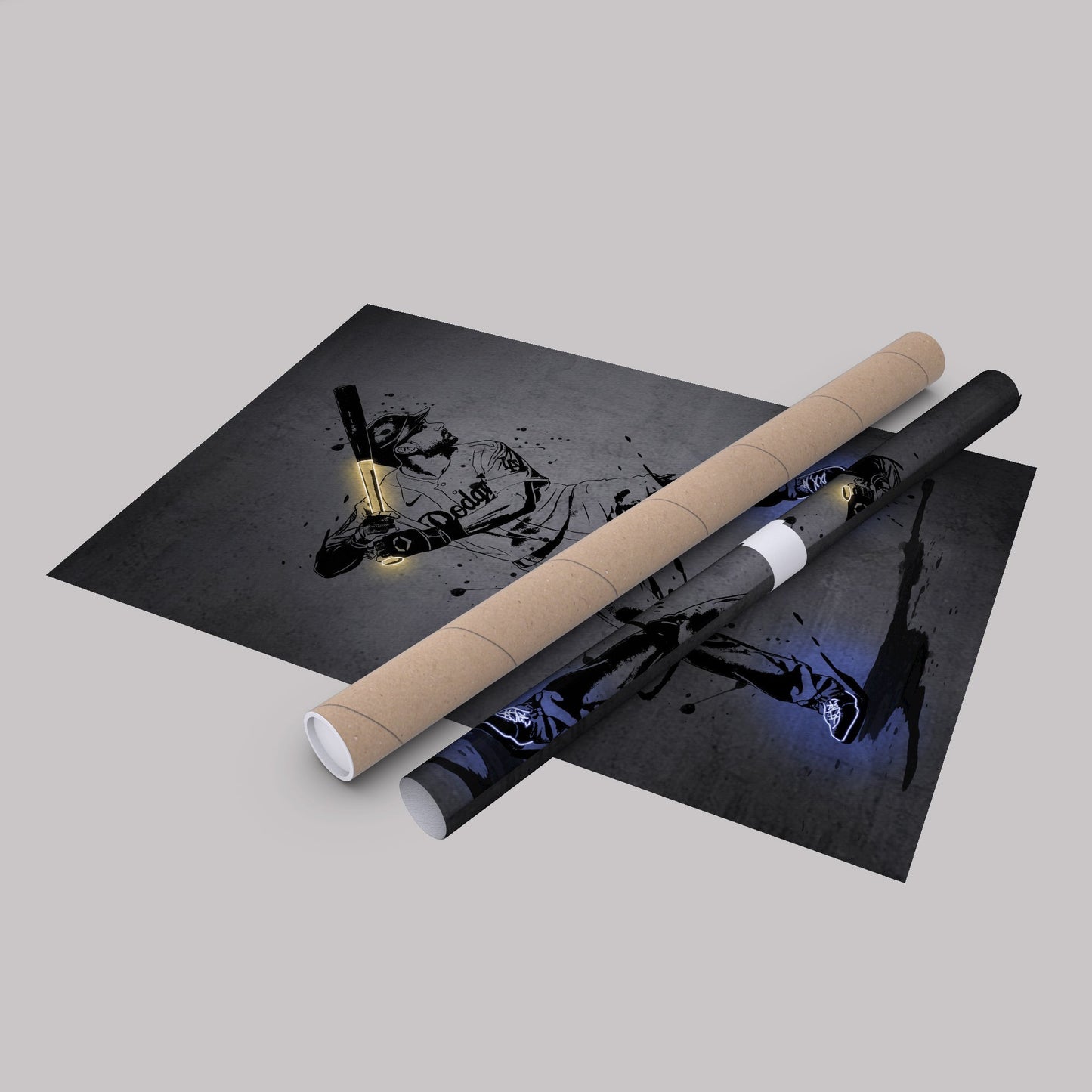 Trea Turner Neon Canvas Art | Modern Wall Decor for Dodgers Fans