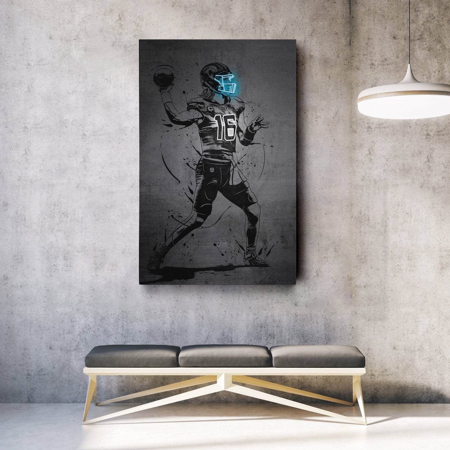 Trevor Lawrence Neon Canvas Art | Modern Wall Decor for Jaguars Fans