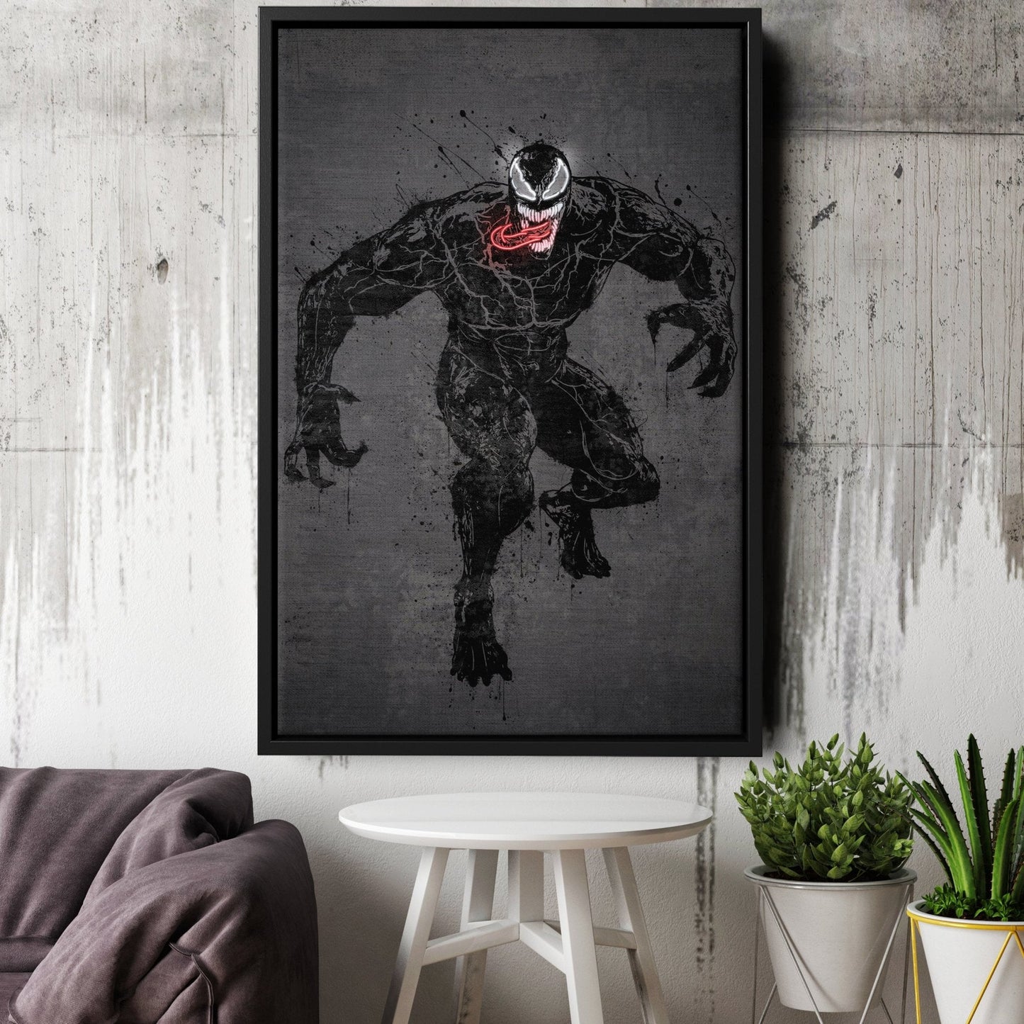 Venom Canvas | Marvel Neon Wall Art