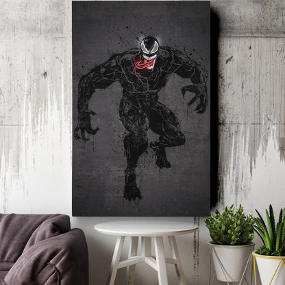 Venom Canvas | Marvel Neon Wall Art