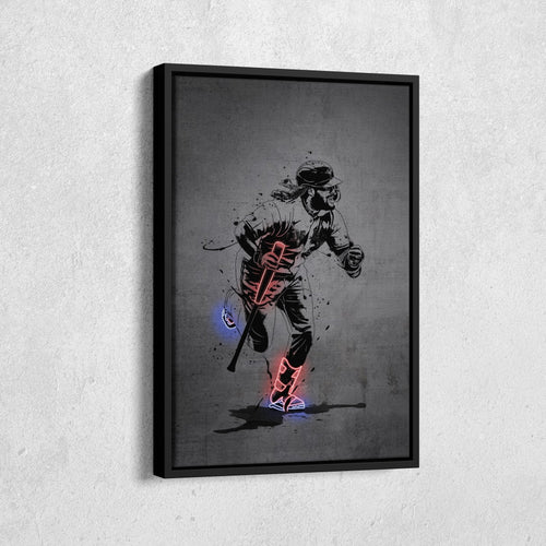 Vladimir Guerrero Jr Neon Canvas Art | Modern Wall Decor for Blue Jays Fans