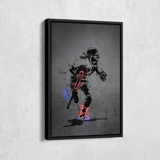 Vladimir Guerrero Jr Neon Canvas Art | Modern Wall Decor for Blue Jays Fans