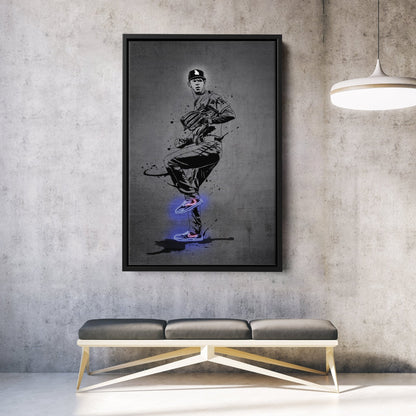 Walker Buehler Neon Canvas Art | Modern Wall Decor for Dodgers Fans