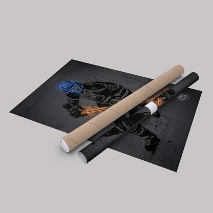 Wayne Gretzky Neon Canvas Art | Modern Wall Decor for Oilers Fans