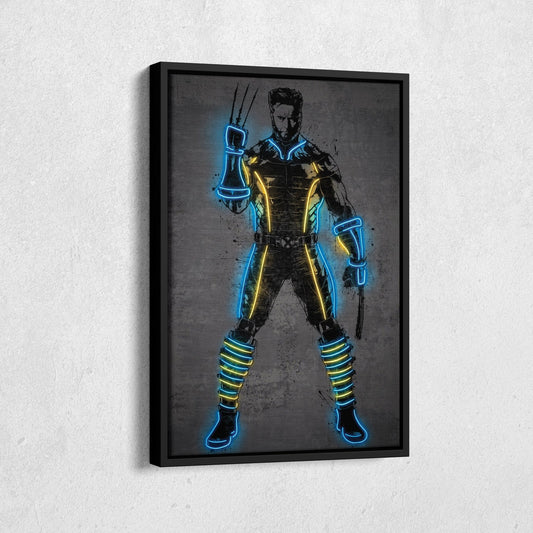 Wolverine Canvas | Marvel Neon Wall Art