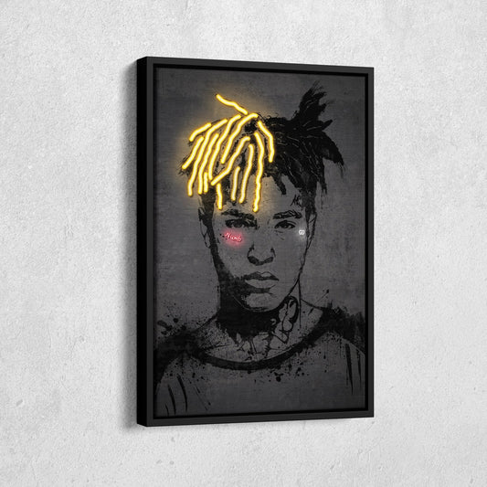 XXXTentacion Neon Canvas Art | Music Wall Decor