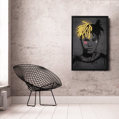 XXXTentacion Neon Canvas Art | Music Wall Decor