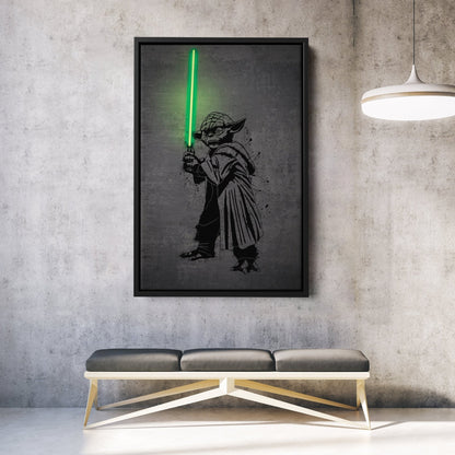 Yoda Canvas | Star Wars Neon Wall Art