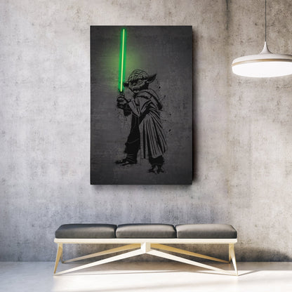 Yoda Canvas | Star Wars Neon Wall Art