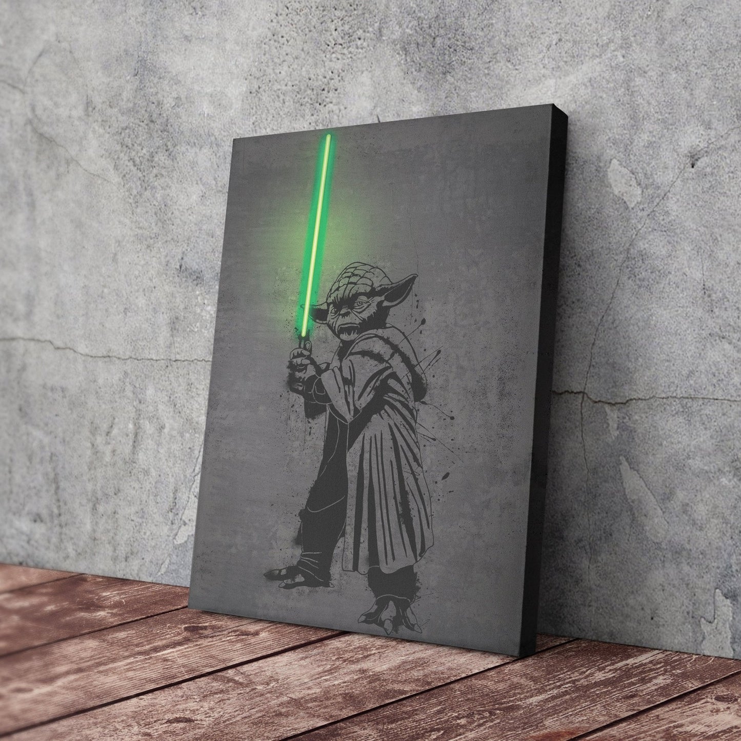 Yoda Canvas | Star Wars Neon Wall Art