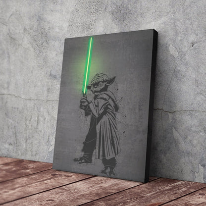Yoda Canvas | Star Wars Neon Wall Art