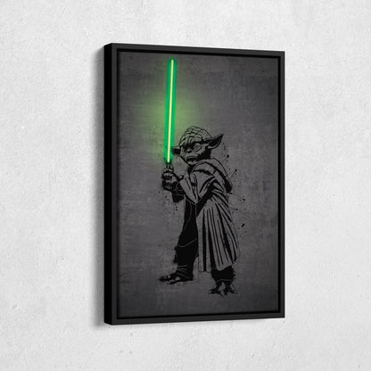Yoda Canvas | Star Wars Neon Wall Art