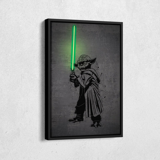Yoda Canvas | Star Wars Neon Wall Art